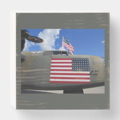 Commemorative WWII plane  Wooden Box Sign