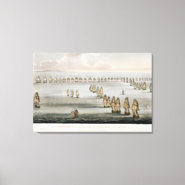 Commencement of the Battle of Trafalgar, 21st Octo Canvas Print (Front)