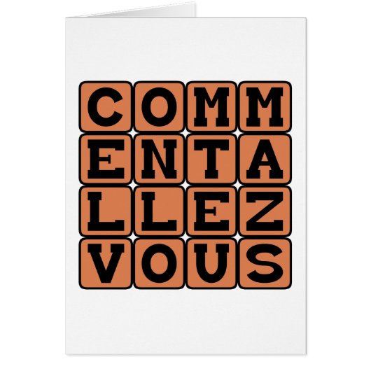 Comment Allez-Vous, How Are You Cards (Front)