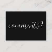 comment card