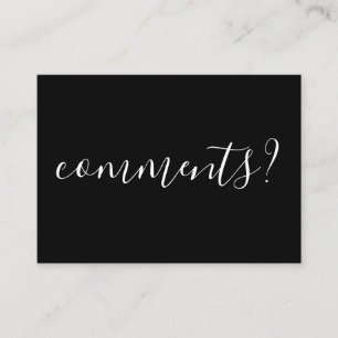 comment card