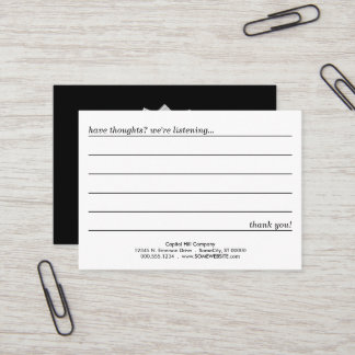 comment card