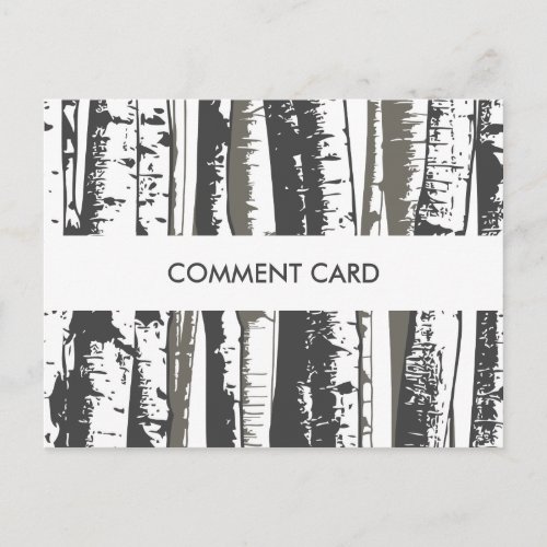 comment card aspen trees