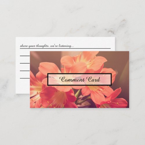 comment card beautiful flowers
