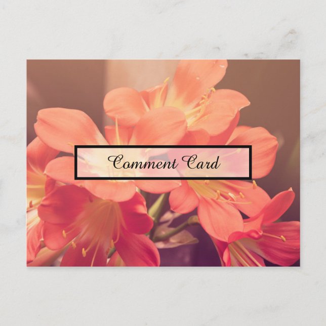 comment card beautiful flowers (Front)