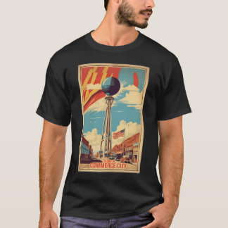 Commerce City Colorado Usa Vintage Travel Tourism T-Shirt