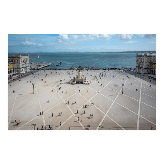 Commerce Square from above in Lisbon, Portugal Photo Print (Front)