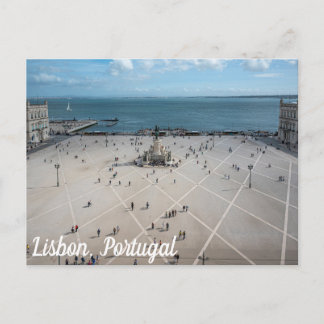 Commerce Square from above in Lisbon, Portugal Postcard
