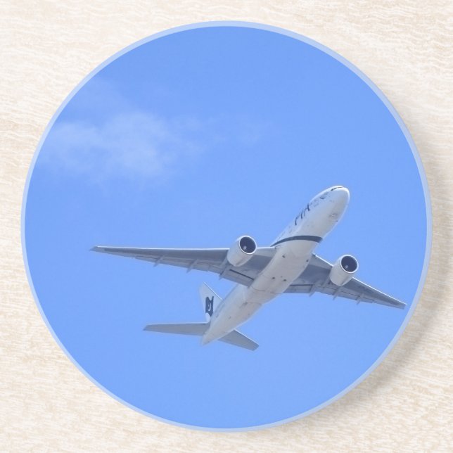 Commercial Airliner Sandstone Coaster (Front)