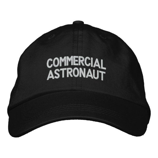 Commercial Astronaut Embroidered Baseball Cap (Front)