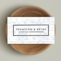 Commercial Builder Architect Blueprint Business Card