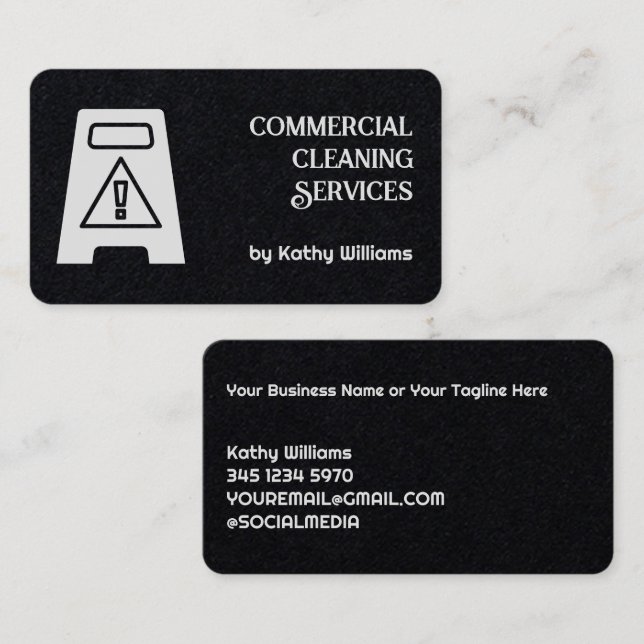 Commercial Cleaner Business Card (Front/Back)