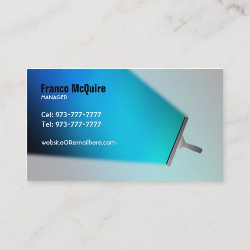 Customizable Commercial Cleaner business cards