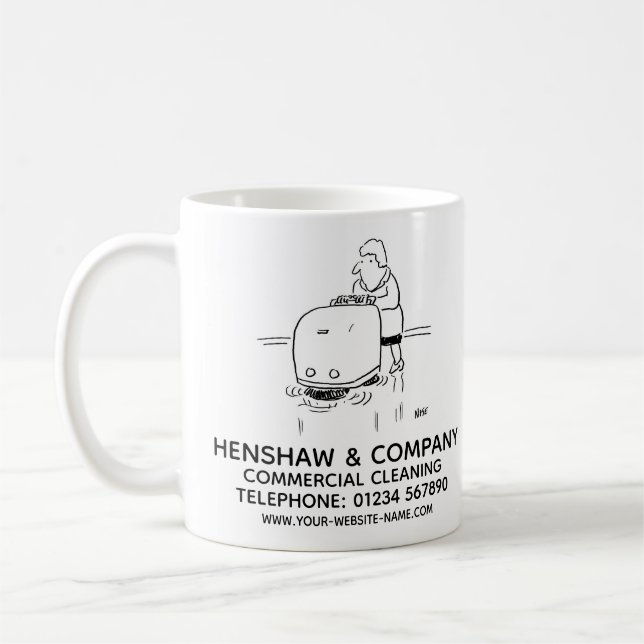 Commercial Cleaners Floor Cleaning Coffee Mug (Left)
