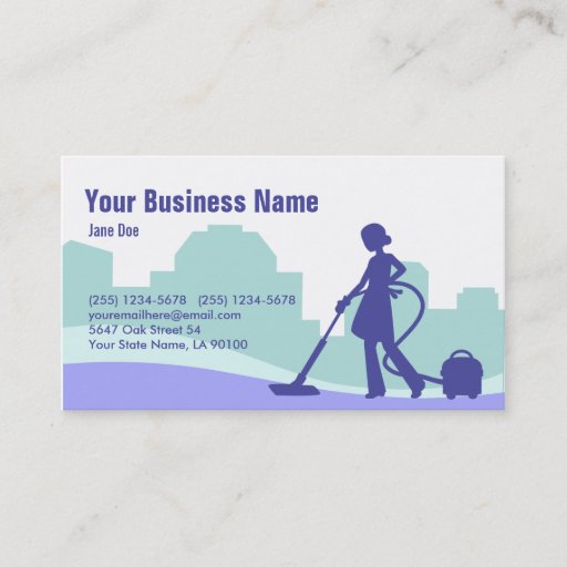 Customizable Commercial Cleaning Business Card