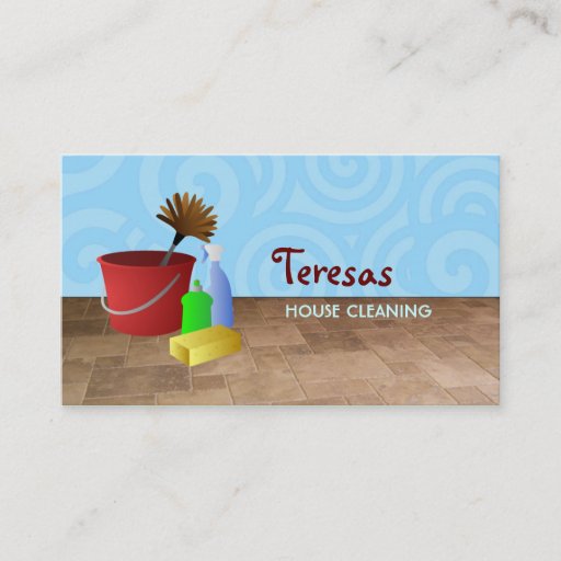 Customizable commercial cleaning business cards