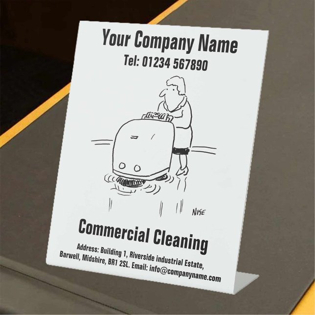 Commercial Cleaning Company Free-Standing Pedestal Sign (Creator Uploaded)