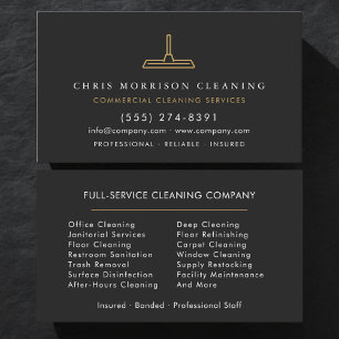 Commercial Cleaning Contractor Business Card