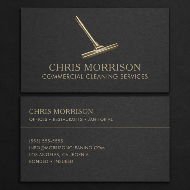Commercial Cleaning Services Professional Business Card (Creator Uploaded)