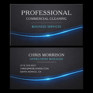 Commercial Cleaning Services Professional Business Card