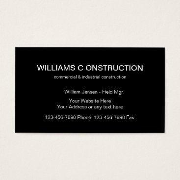 Commercial Construction Business Cards Commercial Construction Business Cards