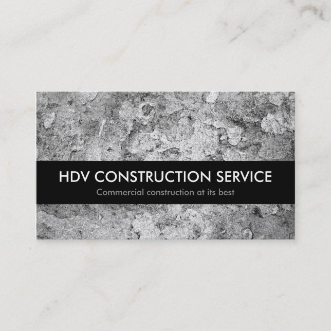 Commercial Construction Services Business Card (Front)