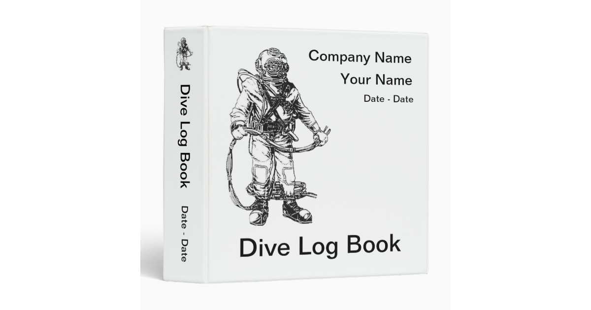 Commercial Dive Log Binder Zazzle