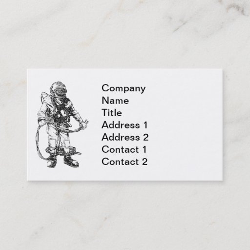 Customizable Commercial Diver Business Card