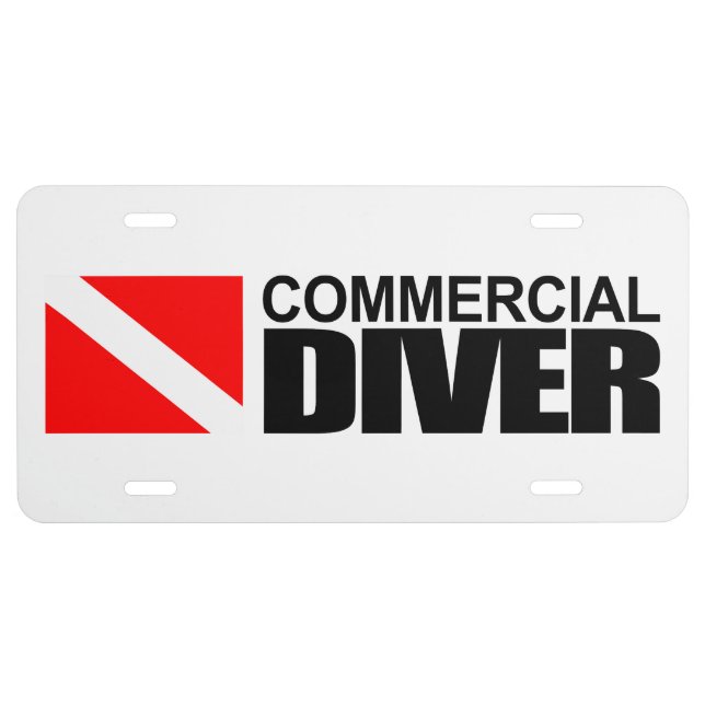 Commercial Diver License Plate (Front)