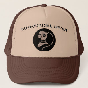 Commercial Diving Patch Hat- black patch Trucker Hat