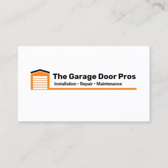 Commercial Garage Door Installer and Repair Business Card | Zazzle