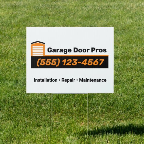 Commercial Garage Door  Installer and Repair Sign