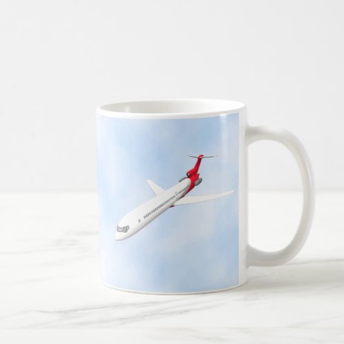 Commercial Jet Airplane 3D Model Coffee Mug