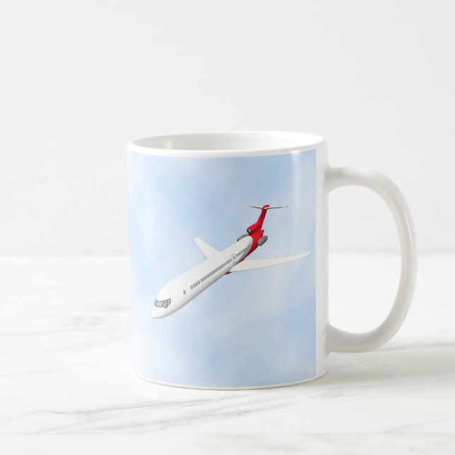 Commercial Jet Airplane: 3D Model: Coffee Mug (Right)