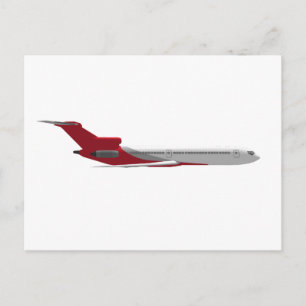 Commercial Jet Airplane: 3D Model: Postcard