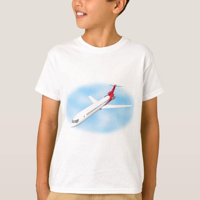 Commercial Jet Airplane: 3D Model: T-Shirt (Front)