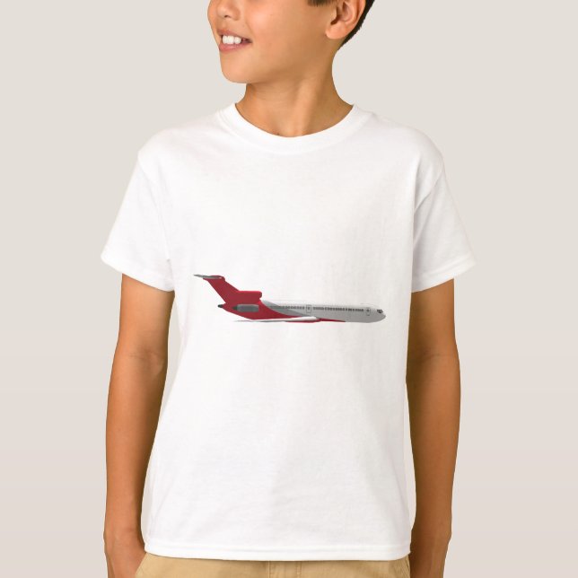 Commercial Jet Airplane: 3D Model: T-Shirt (Front)