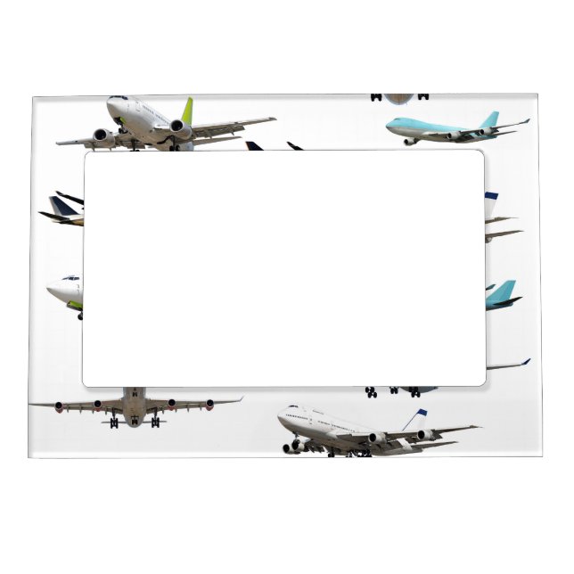 Commercial Jet Variety Pattern Magnetic Picture Frame (Front)