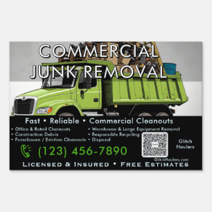 Commercial Junk Removal Yard Sign - Office Retail