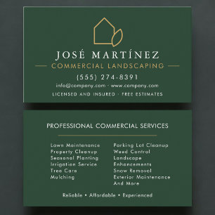 Commercial Landscaping Professional Business Card