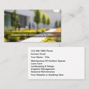 Commercial Landscaping Team Services Business Card