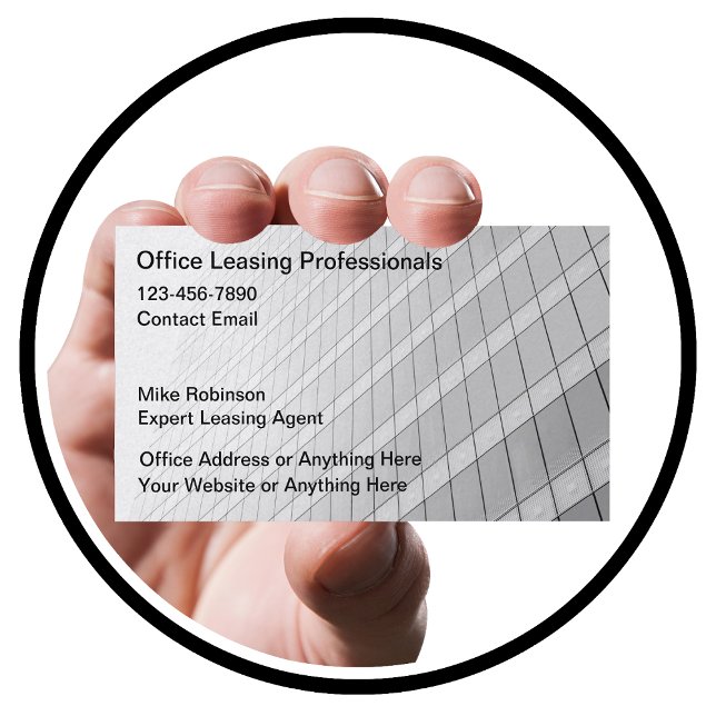 Commercial Office Leasing Agent Business Cards (Creator Uploaded)