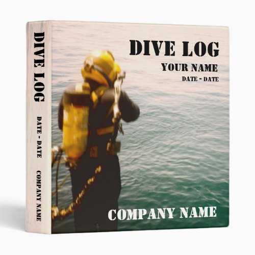 Commercial or Scuba Diving Log Book Binder