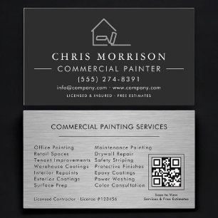 Commercial Painting QR Code Professional Business Card