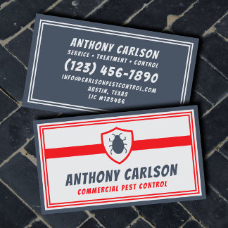 Commercial Pest Control Restaurant Business Card