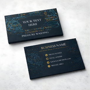 Commercial Pressure Washing Industrial Schematic Business Card
