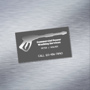 Commercial Pressure Washing Premium Business Card Magnet