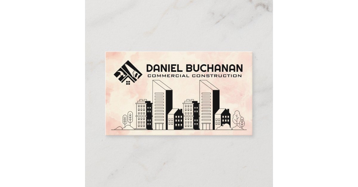 Image showcasing Commercial Properties | City Skyline Business Card | Zazzle