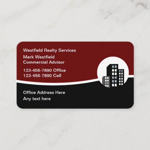 Commercial Real Estate Advisor Business Cards