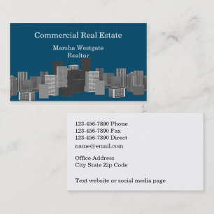 Commercial Real Estate Agent Business Cards